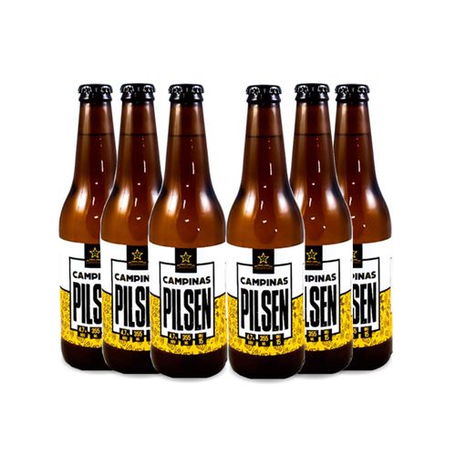 Pack 6 Cerveja Artesanal Campinas Pilsen - 355ml