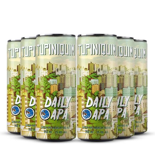 Pack 6 Cerveja Artesanal Tupiniquim Daily APA LATA - 355ml
