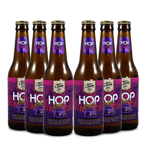 Pack 6 Cerveja Artesanals Lohn Hop Lager - 355ml