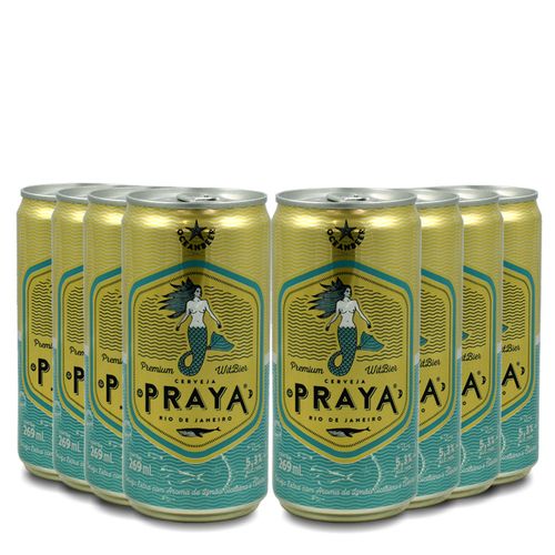Pack 8 Cerveja Artesanal Praya Witbier LATA 269ml