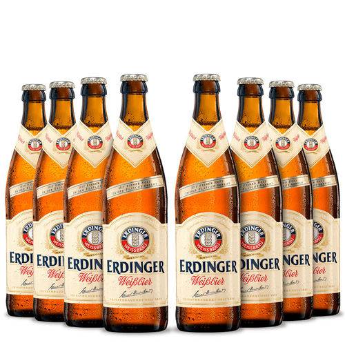 Pack 8 Cervejas Alemã Erdinger Weissbier 500ml