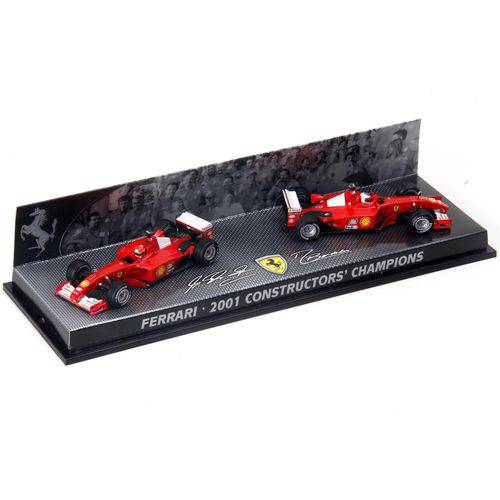 Pack 2 Hot Wheels - 1:43 - Ferrari 2001 Constructor's Champions - Hot Wheels Racing - 55602