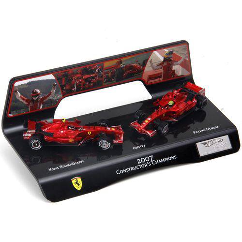 Pack 2 Hot Wheels - 1:43 - Ferrari 2007 Constructor's Champions - Hot Wheels Racing - L6239