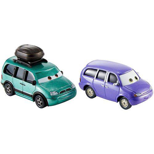 Pack 2 Miniaturas - 1:55 - Minny & Van - Filme Carros 3 - Disney Pixar - DXW06