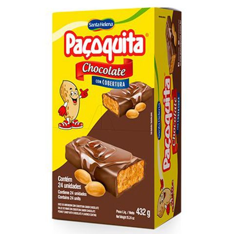 Paçoquita Coberta com Chocolate 432g - Santa Helena