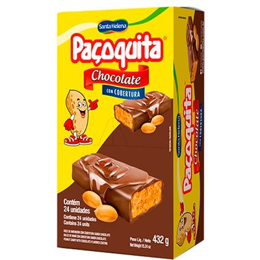 Paçoquita com Cobertura de Chocolate Santa Helena 24x18g