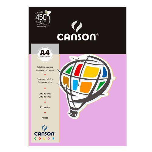 Pacote Canson Color Violeta 180g/M² A4 210 X 297 Mm com 10 Folhas - 66661197