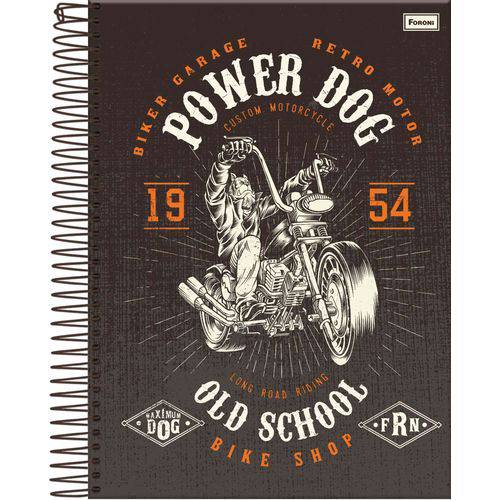 Pacote com 2 Caderno 15x1 Power Dog 300 Foroni