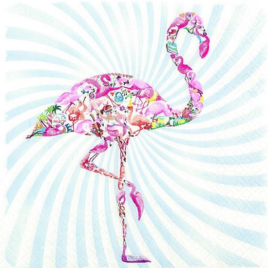 Pacote de Guardanapos Descartaveis Flamingo