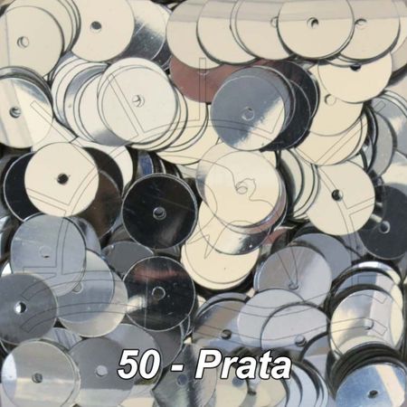 Paetê Metálico - 8mm 050 - Prata