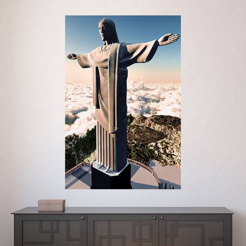 Painel Adesivo de Parede - Cristo Redentor - N1556