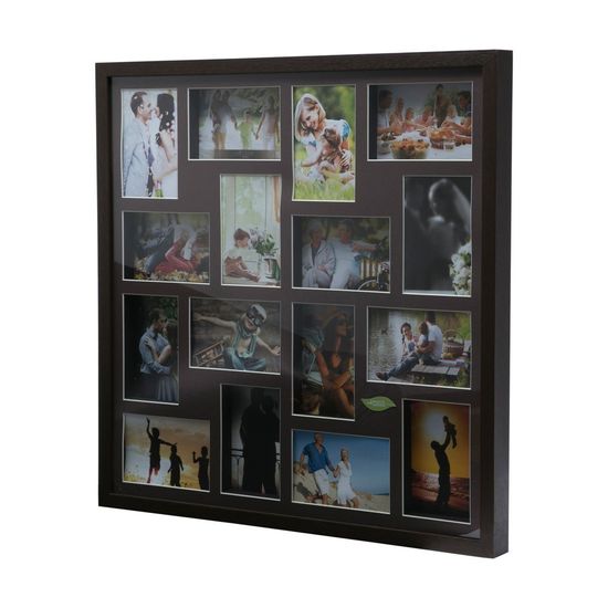 Painel Collection para 16 Fotos 10X15 Tabaco 60X60X4cm
