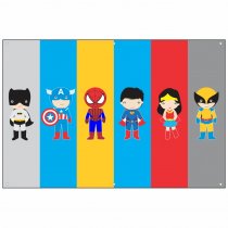 Painel de Festa Lona - Super Heróis Baby - L079
