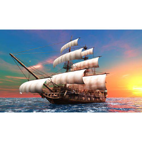 Painel de Festa Navio Pirata Mar