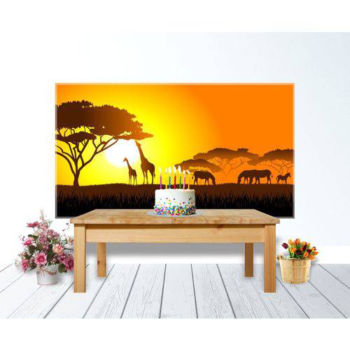 Painel de Festa Safari África por do Sol