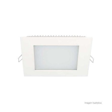 Painel LED de Embutir Quadrado 13x35cm 6W 3000K Branco Taschibra
