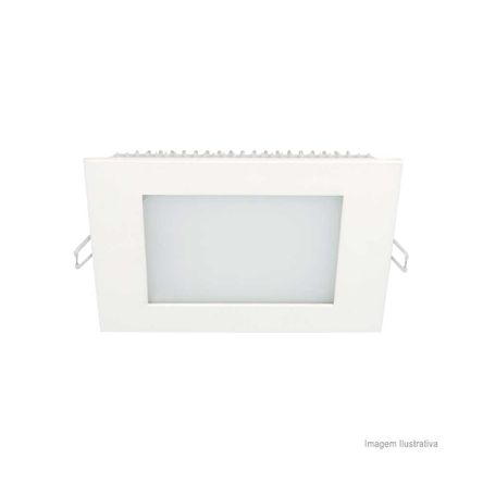 Painel LED de Embutir Quadrado 12,5x9,5cm 3W 6500K Branco Taschibra