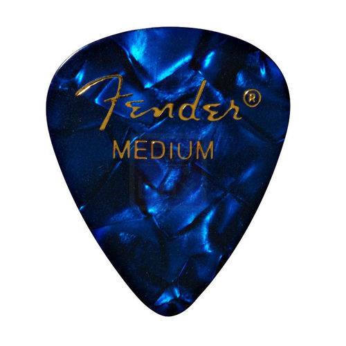 Palheta Fender Heavy Madrepérola Azul - Pacote com 12