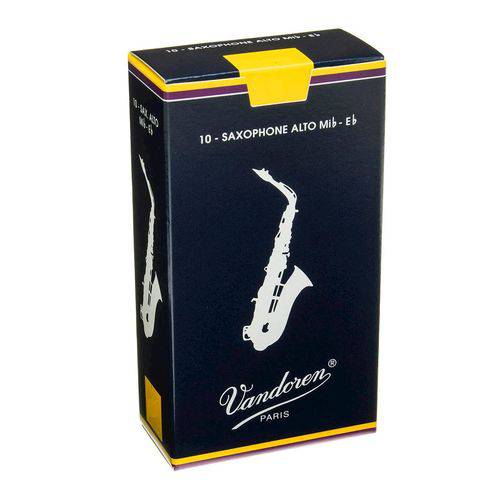 Palheta para Saxofone Alto Vandoren Tradicional #2 1/2 #2110-160-12-S
