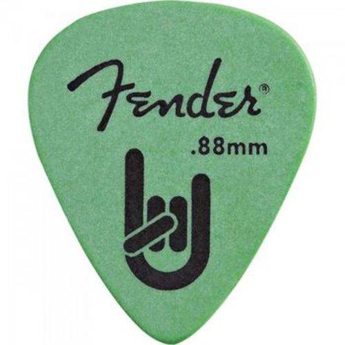 Palheta Rock-on Touring Pick 0.88 Média Grossa Verde Fender