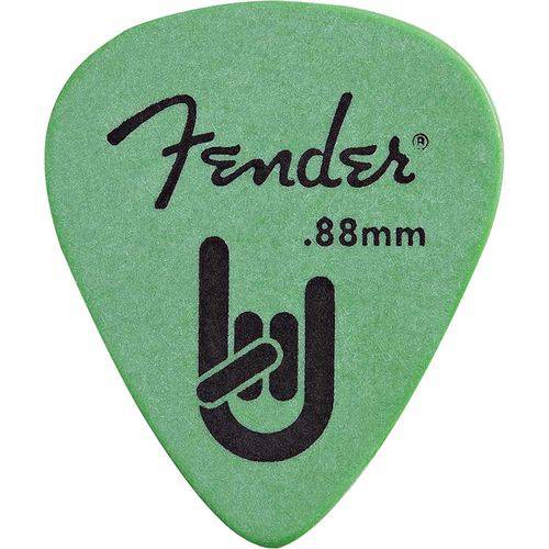 Palheta Rock-on Touring Pick 0.88 Média Grossa Verde - Fender