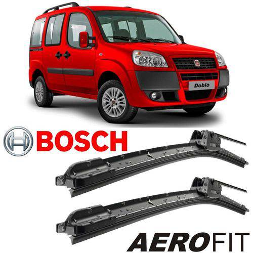 Palhetas Limpador Parabrisa Bosch Aerofit Par - Fiat Doblo 2014 - Af323