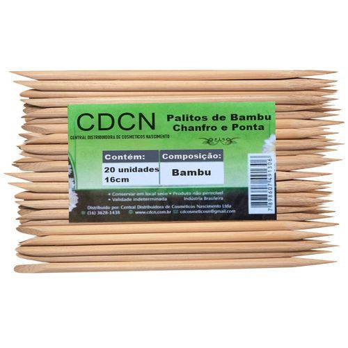 Palito de Bambu Chanfro e Ponta com 50 Unidades Cdcn