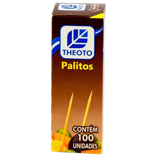 Palito de Dente Madeira Theoto 100 Unidades 300407