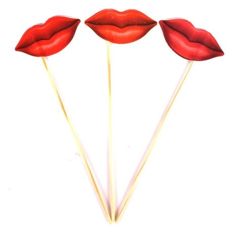 Palito Decorativo Beijos - 10 Unidades