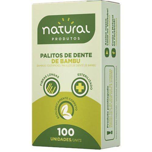 Palito Dental de Bambu 100un Natural