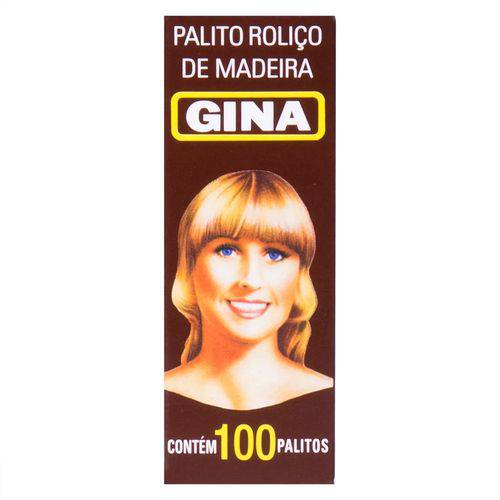 Palito Roliço de Madeira Gina C/8 X 100 Unidades Cada