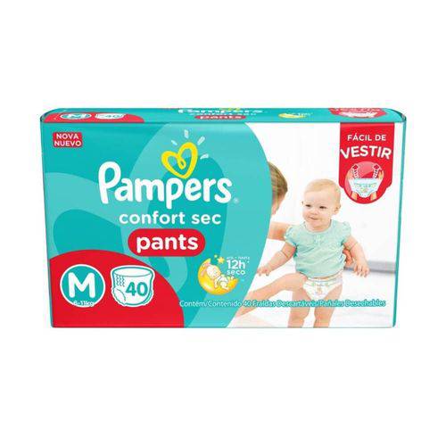 Pampers Comfort Sec Pants Fralda Infantil M C/40
