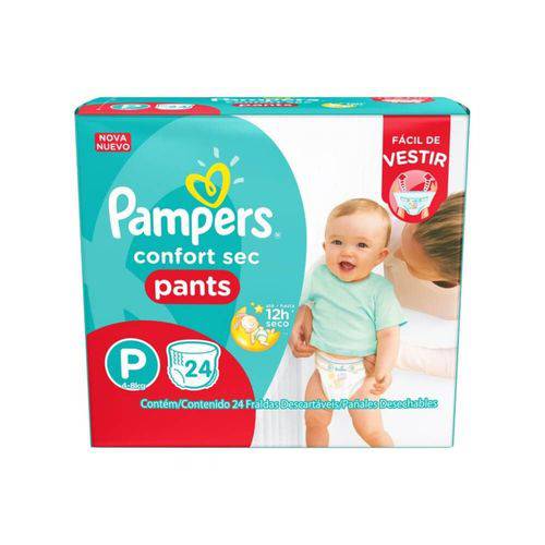Pampers Comfort Sec Pants Fralda Infantil P C/24