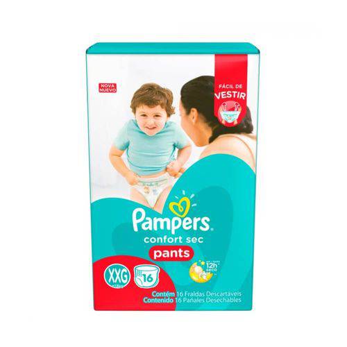 Pampers Comfort Sec Pants Fralda Infantil Xxg C/16
