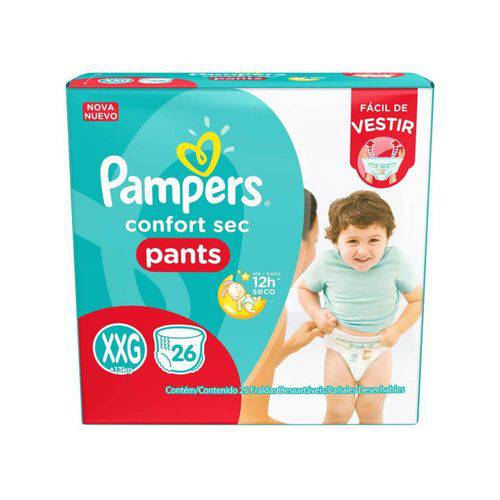 Pampers Comfort Sec Pants Fralda Infantil Xxg C/26