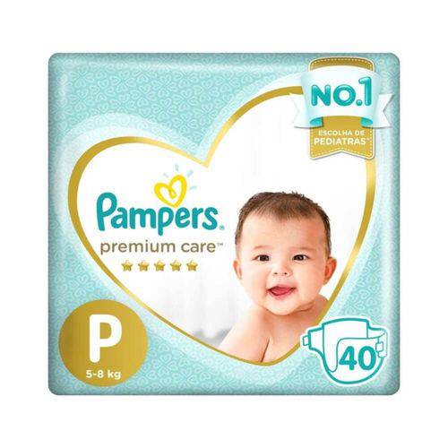 Pampers Premium Care Fralda Infantil Mega P C/40