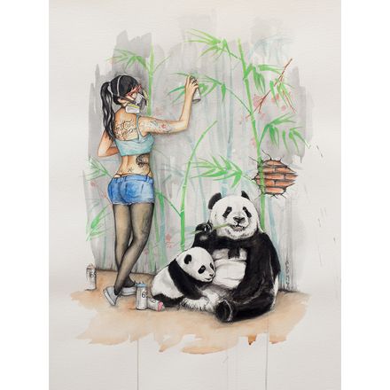 Gravura para Quadros – Arte Panda - 36 X 47,5 Cm - Papel Fotográfico Fosco