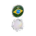 Pandeiro 10" ABS Colorido Pele Bandeira do Brasil Ref.3438- Izzo