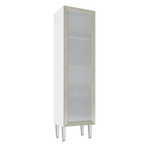Paneleiro Art In 40Cm 1 Porta com Vidro - Branco/Nude