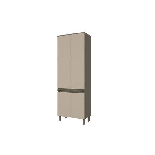 Paneleiro de Cozinha Henn Connect 4 Portas 71,5cm - Cor Duna C/ Cristal