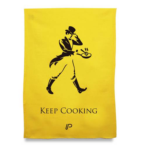 Pano de Prato Keep Cooking Amarelo