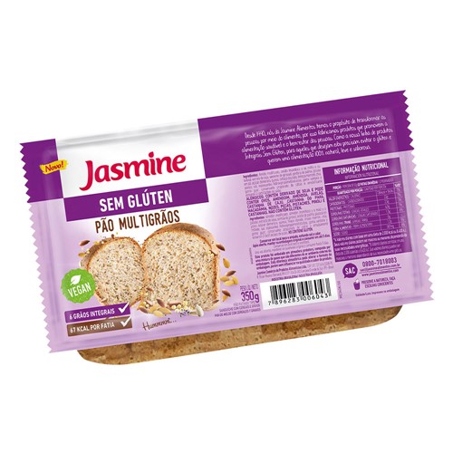 Pão de Forma Jasmine Sem Glúten Multigrãos 350g