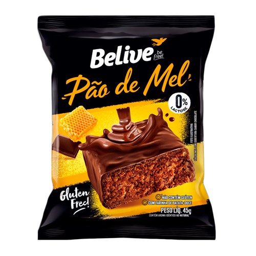 Pão de Mel BeLive Be Free Sem Glúten 45g
