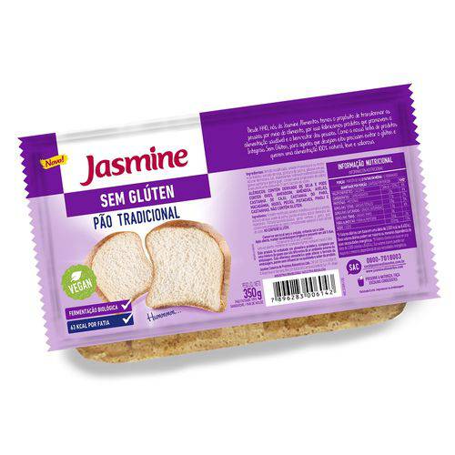 Pão Sem Glúten TRADICIONAL Fatiada - Jasmine - 350g
