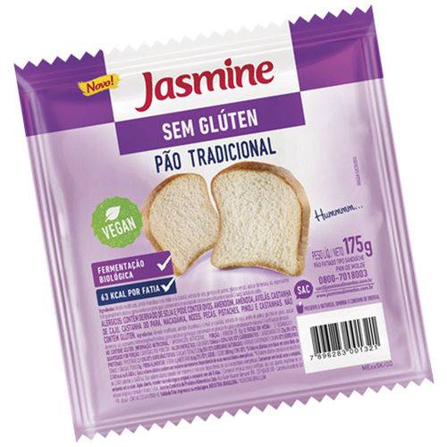 Pão Tradicional S/ Glúten 175g - Jasmine