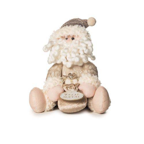Papai Noel Sentado Decoração Natal 25cm Nude