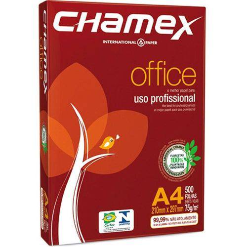 Papel A4 210x297mm 500 Folhas Office Chamex