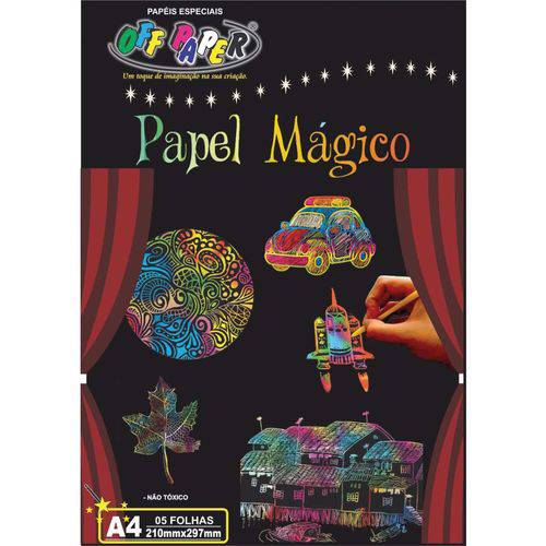 Papel A4 Color Papel Magico Multicolor A-4 5f (7898306088890)