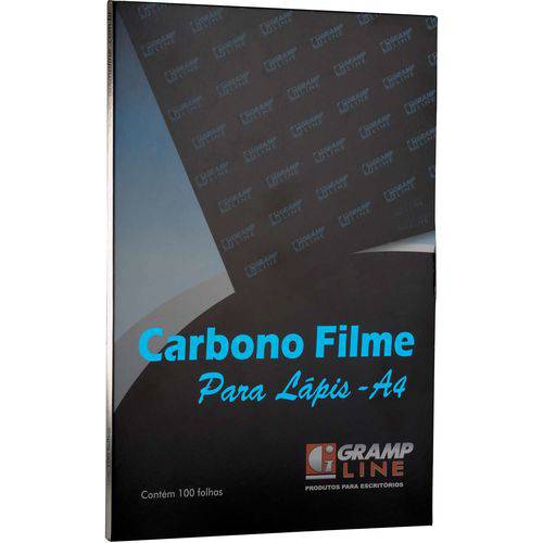 Papel Carbono para Lapis A4 Filme Azul Gramp Line Cx.c/100