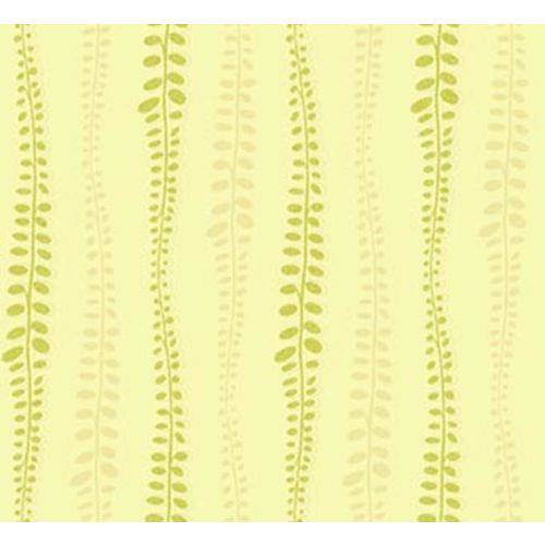 Papel de Parede Adeline 0,70x10m Amarelo Folhas Importado